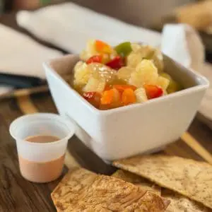 Ceviche with malanga chips, Puerto Rico