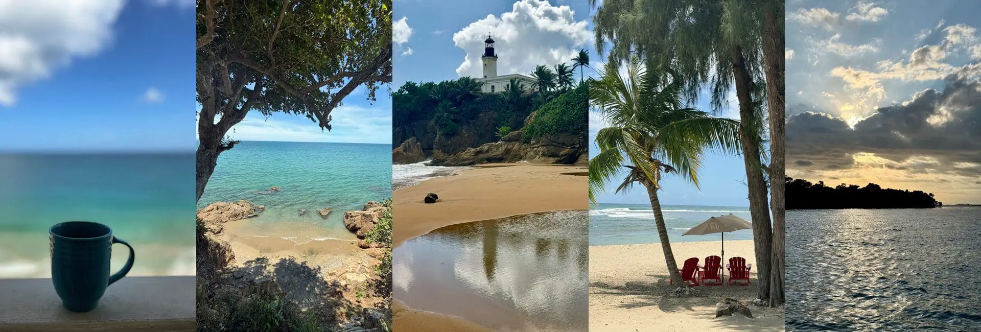 Tranquil beach scene in Puerto Rico
