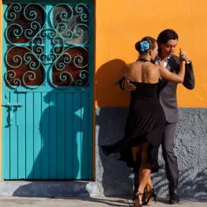 Couple salsa dancing in Puerto Rico