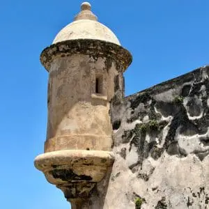 Fortress wall in Viejo San Juan Puerto Rico